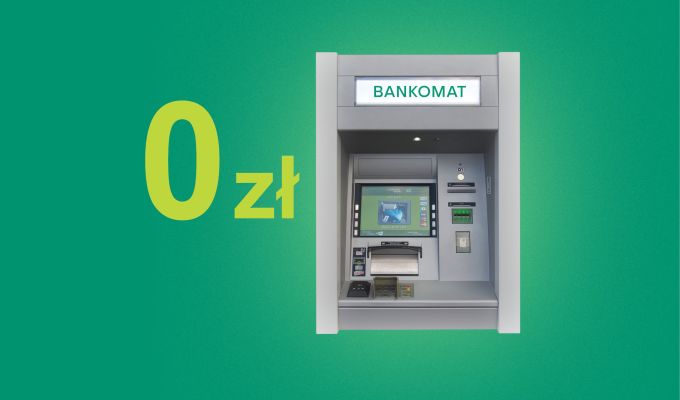Opłata od wypłat w bankomatach wynosi 0 zł